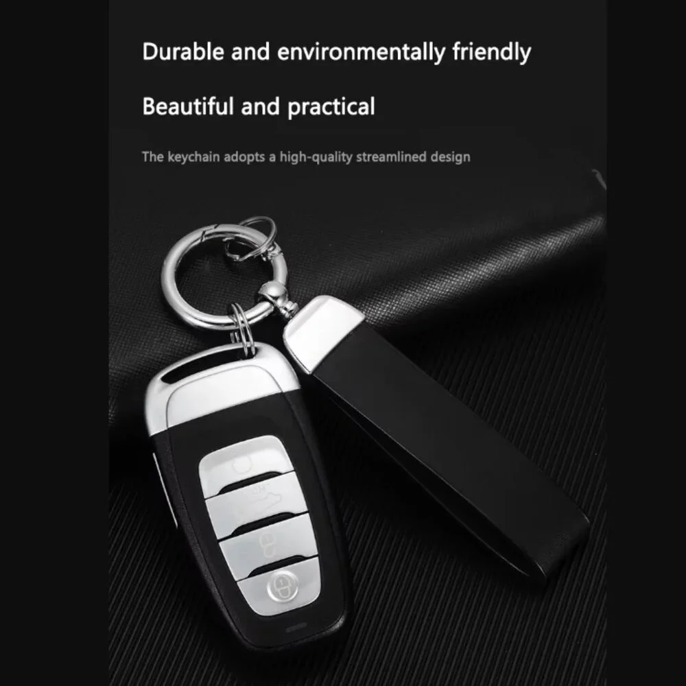 New Black PORSCHE STUTTGART HOTROD Leather Crest KeyRing Key Ch… - Picture 13 of 14